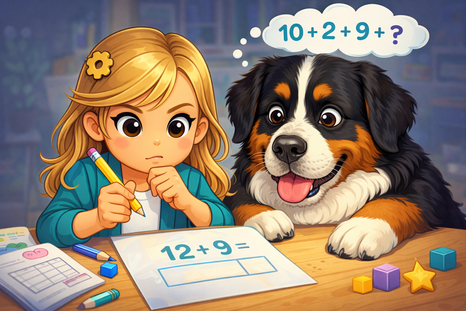 Ada solving a math problem