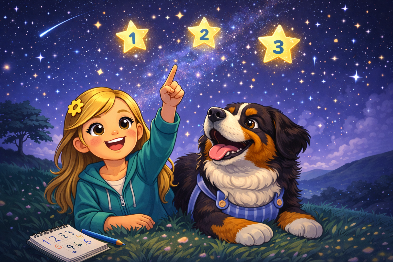 Ada and Max counting stars