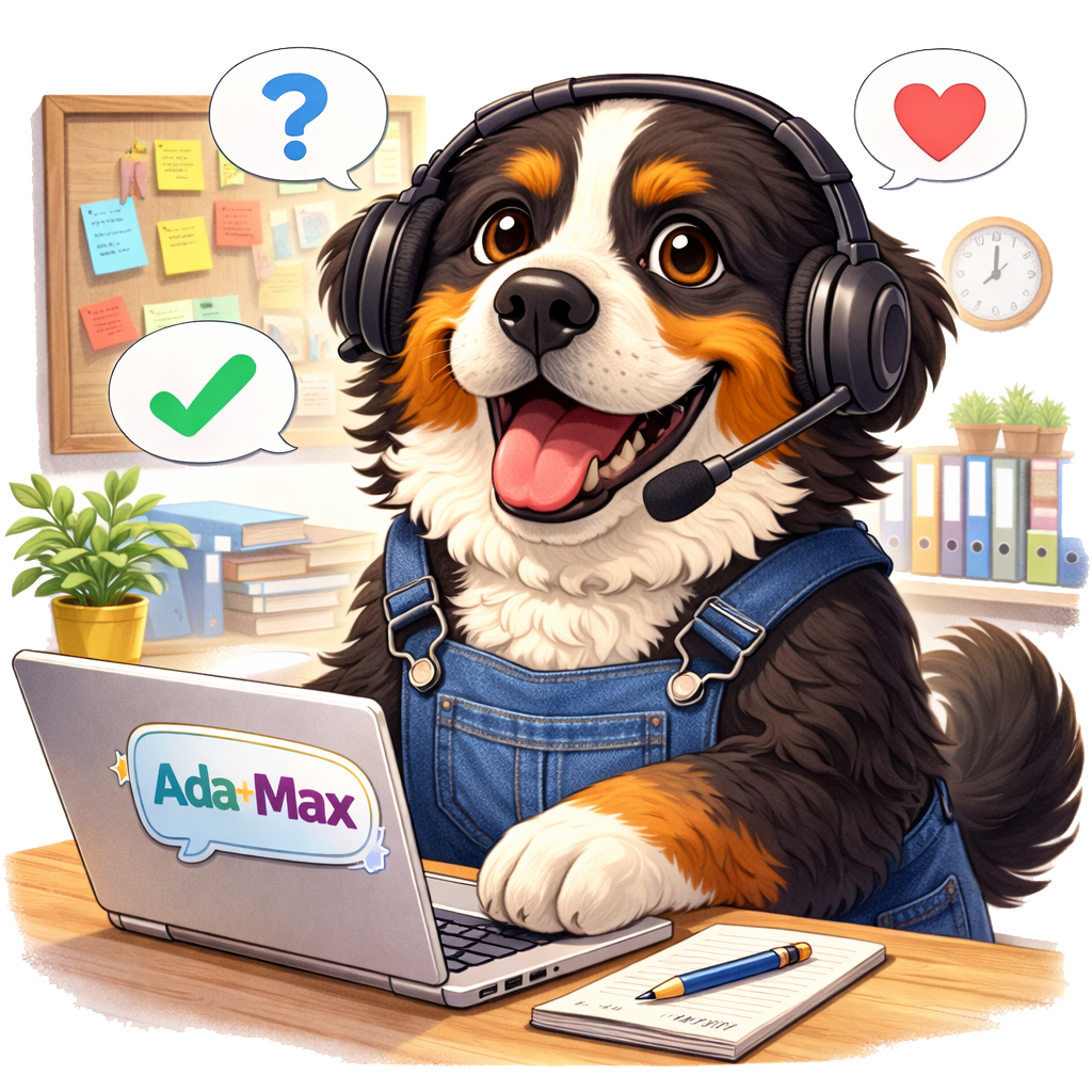 Max the Bernese Mountain Dog ready to help